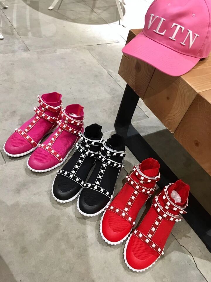 red female sneakers