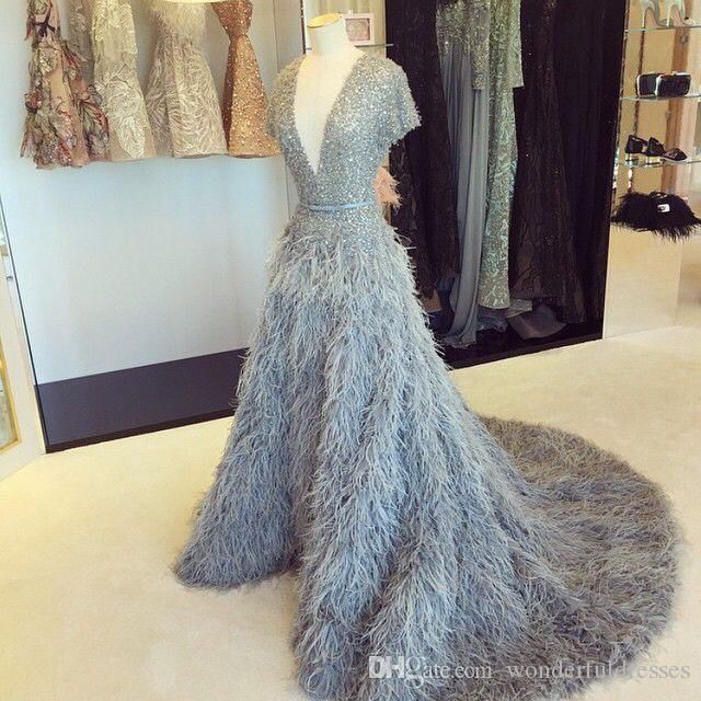 feather dress long