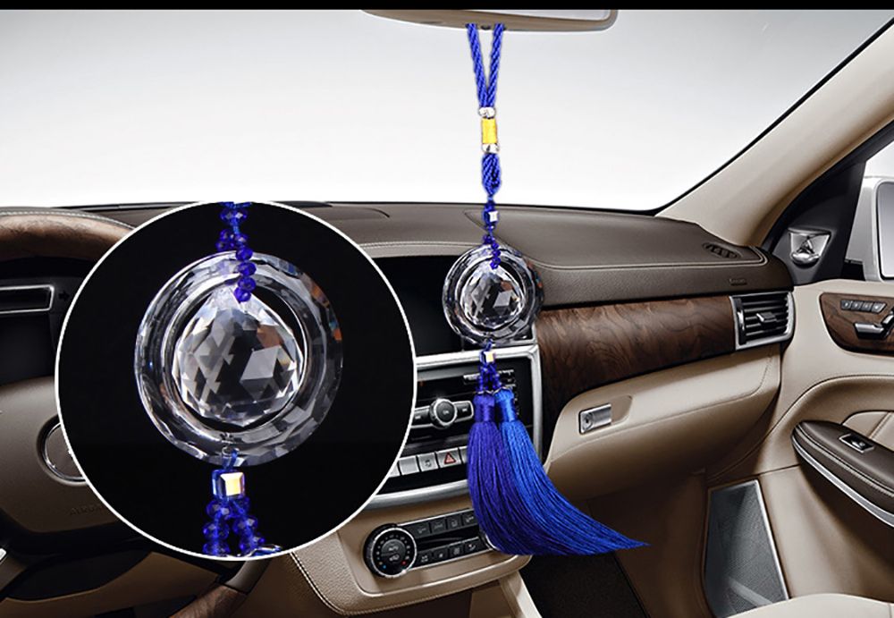Car Pendant Chinese Style Crystal Gourd Auto Hanging Ornament Lucky Blessing Safe Automobile Interior Decoration Car Accessories Cool Car Stuff Cool