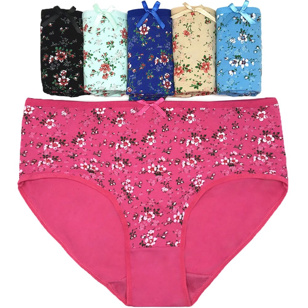 Acheter De 12 2xl 3xl 4xl Flora Imprimer High Lady Culottes Spandex Coton Mama Taille Brief Vieilles Femmes Sous Vetements Gros Slip De 6 66 Du Wholesale Underwear Fr Dhgate Com
