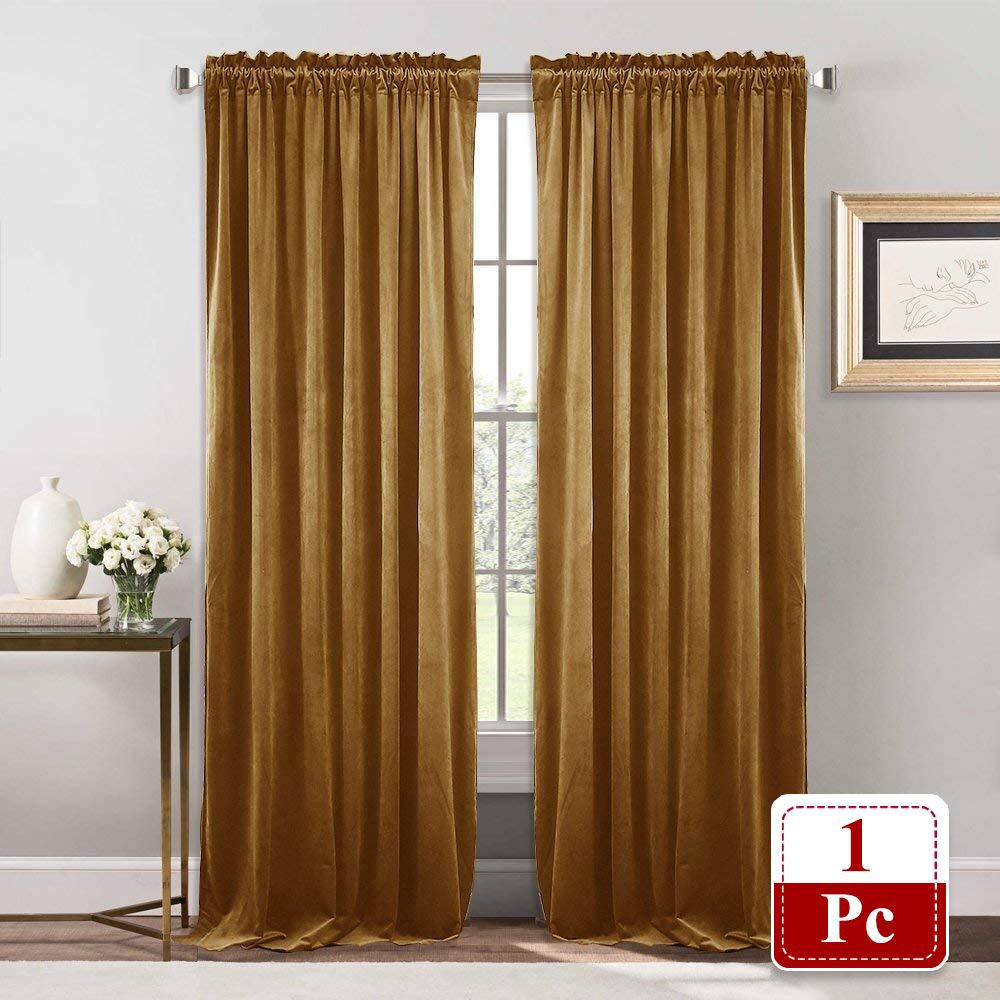 2019 Nicetown Gold Velvet Curtains And Drapes For Bedroom