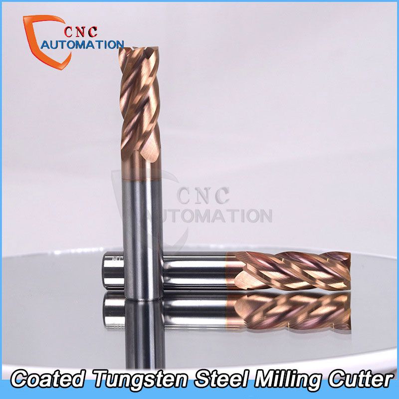 4-Flute Carbide End Mill Set Blue Nano Coated 4MM Cutting Dia HRC 60 Milling Bit