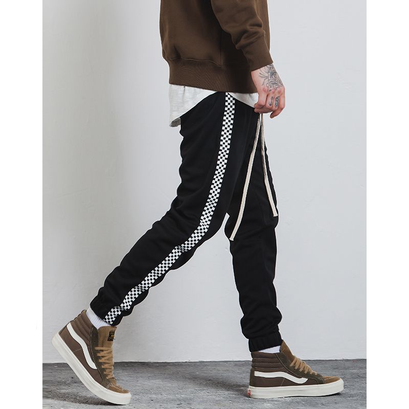 Compra Otoño Ropa De Deporte Para Hombre Pantalones Rayas Contraste Lateral  Color Carta Impresión Highstreet Vintage Hombres Pantalones De Chándal  Barato | Entrega Rápida Y Calidad | Es.Dhgate