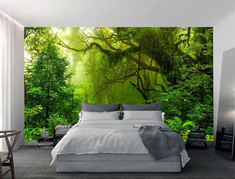Custom Wallpaper 3D View Tropics Forests Waterfall Trees Jungle Nature Modern Abstract Art Wall Sticker Living Custom Wallpaper 3D View Tropics Forests Waterfall Trees Jungle Nature Modern Abstract Art Wall Sticker Living