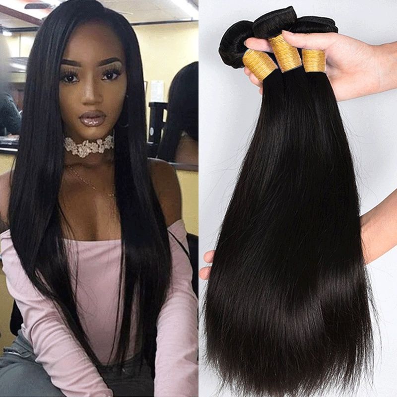 Brazilian Straight Hair 3 Bundles Unprocessed Virgin Hair Wefts