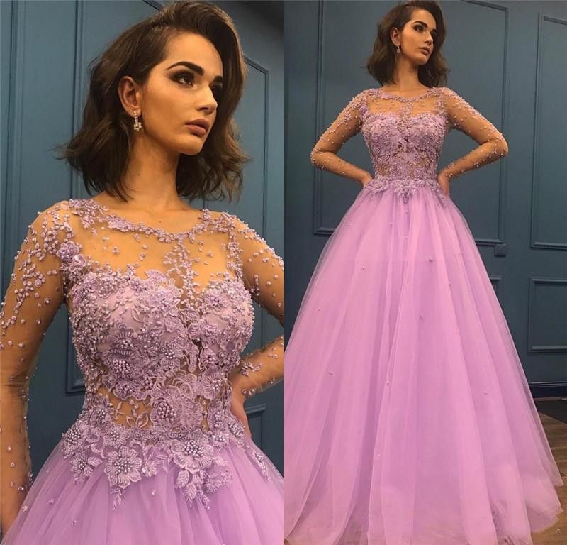 purple and silver prom dress