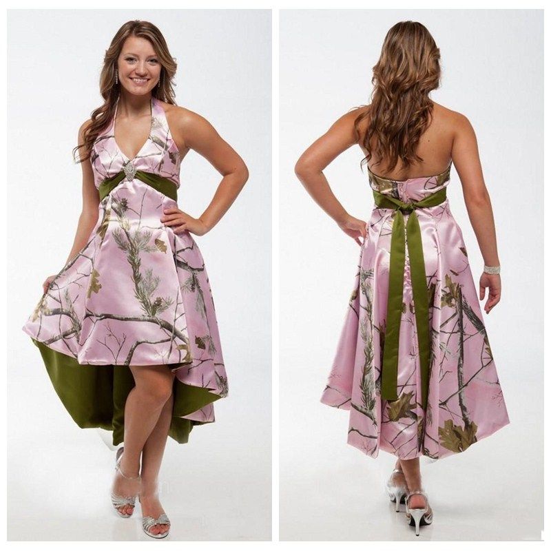 camouflage bridesmaids dresses
