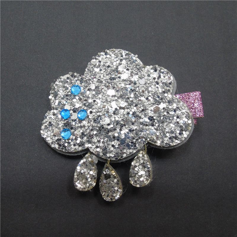 silver sparkly hair clips