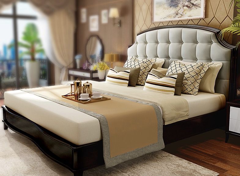 2019 With Mattress 1800 2000mm Black Walnu Luxury New American Style Classic Bed Bedroom Furniture From Cicero 17889 45 Dhgate Com