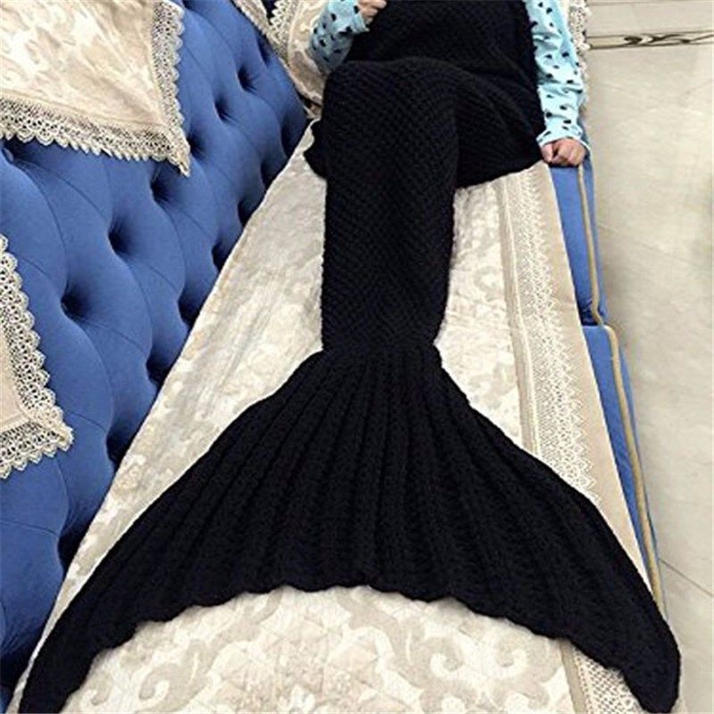 Grosshandel Weiche Garn Gestrickte Meerjungfrau Schwanz Decke