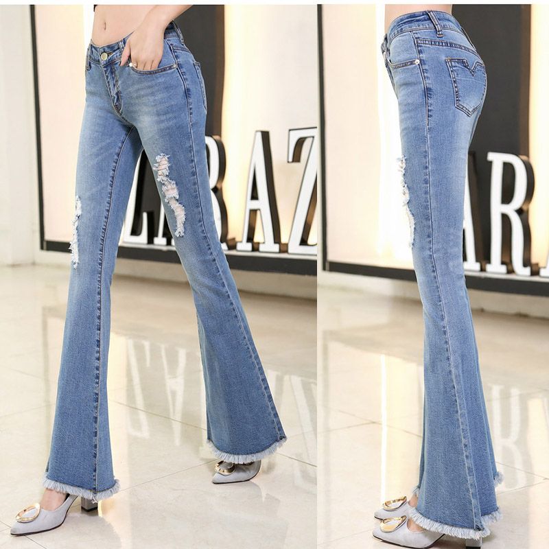 ripped flare pants