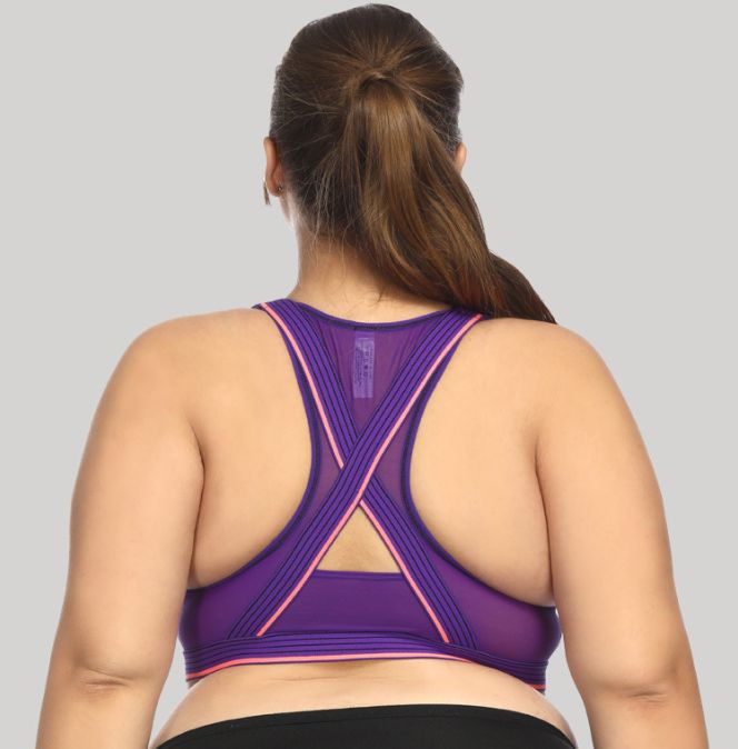 Elegante seco transpirable yoga sujetador alto impacto corredor trasero bras deporte femenino moda atlético sujetador