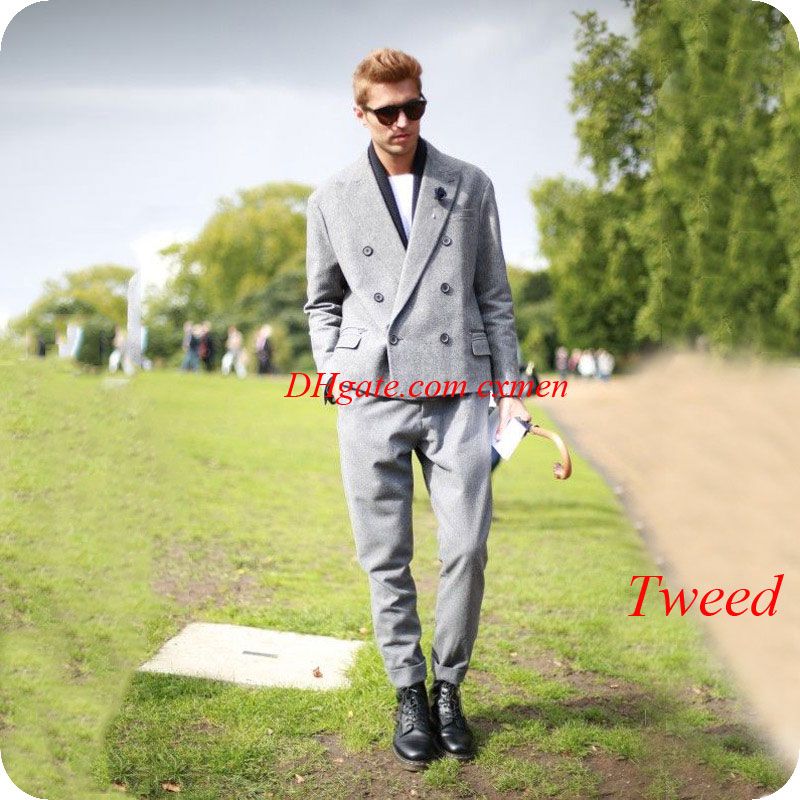 Abiti Da Uomo Vintage In Tweed Grigio Chiaro Abiti Da Uomo Con Doppiopetto  Regular Fit Giacche Da Uomo 2 Pezzi Costume Homme Prom Coat Terno Masculino  Da 98,03 € | DHgate Italy
