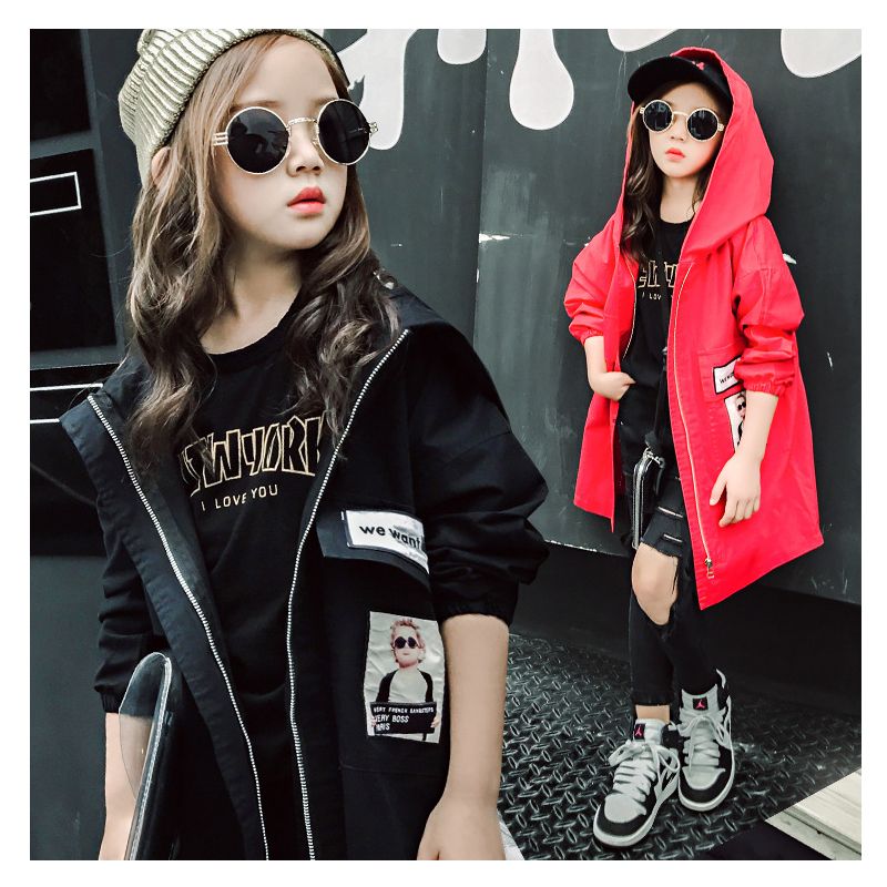 Compra Chaquetas De Moda Para Niñas Adolescentes Trench Coat Long Cotton  Child Windbreaker Para Niños Niña Otoño Invierno Outfit 6 8 10 12 Años  Barato | Entrega Rápida Y Calidad | Es.Dhgate