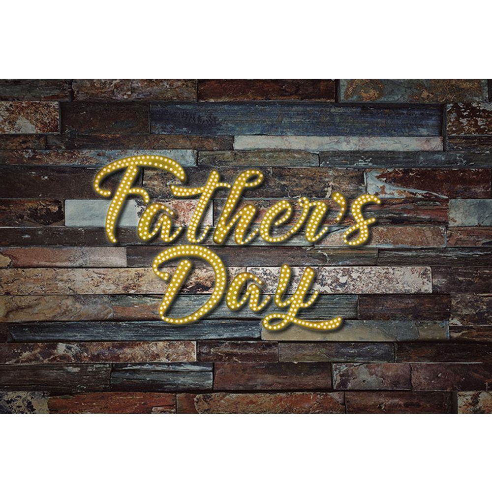 7x5 FT Fathers Day Fabric Photography backdrops Wood Repair Tools Tie Gift