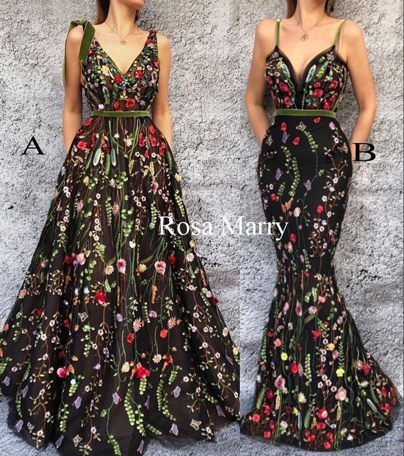 plus size floral formal dress