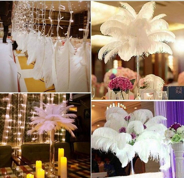 feather wedding centerpieces
