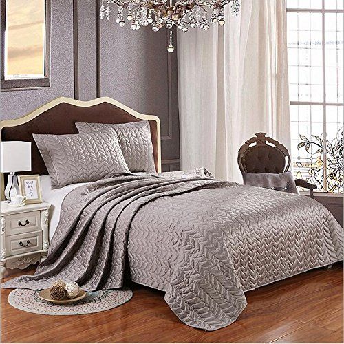 Winlife Luxury Solid Bedspreads Lightweight Comforter Set Full