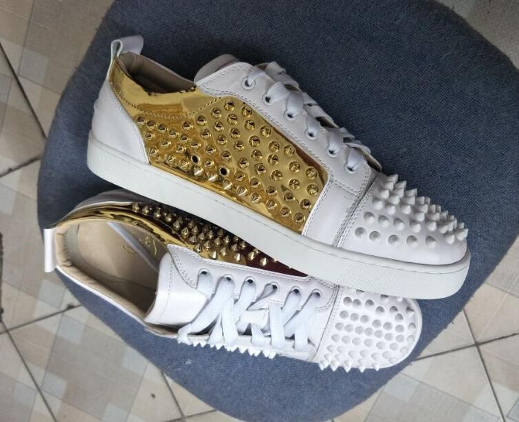 white low top red bottoms