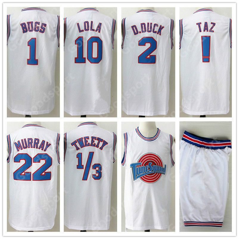 Acheter Cousu Space Jam Maillot Tune Squad Maillot 1 Bugs Twetty 1/3 Sport  Murray Lola Maillots De Sport TOP Vente Taz! D. Canard 2 SHORTS Halloween  De 20,83 € Du Goodbuysports | Fr.DHgate.Com