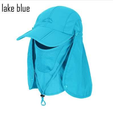 HANSHAN Multiuso Sun Visor Cappelli UPF50 Protezione UV Cappello Tesa Larga  Beach Bucket Hat cap Viaggiare Proteggere Collo e Viso Pieghevole  Escursionismo Cappelli Color : Blue lencicol Cappelli Abbigliamento