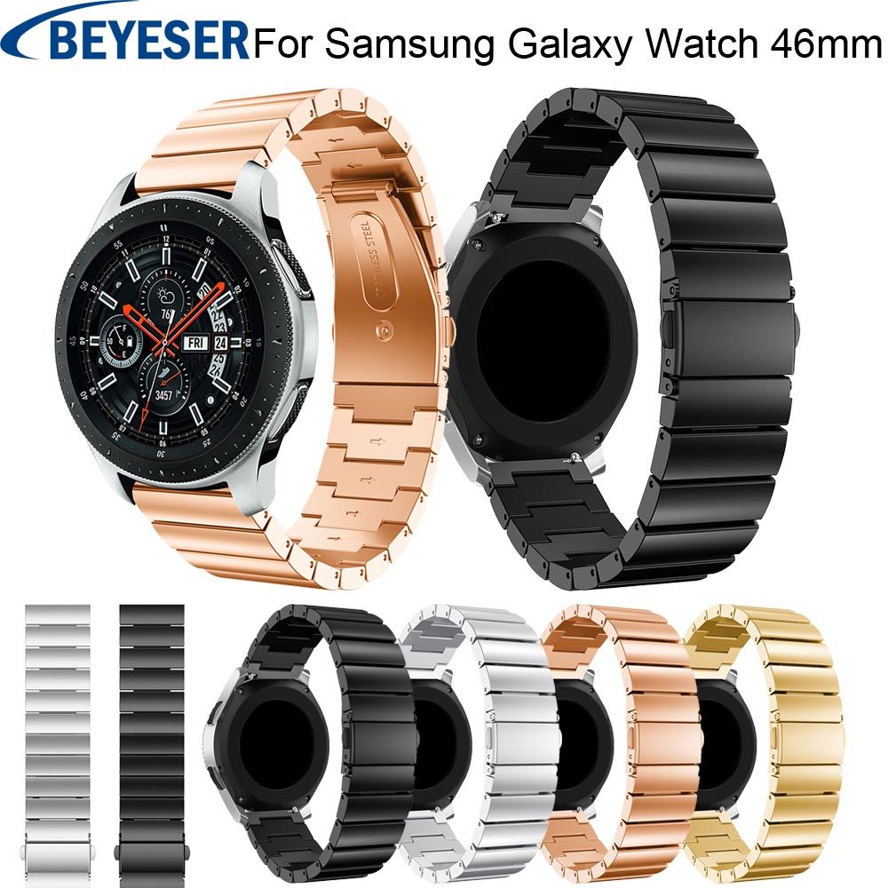 Compra Correa De Reloj De Acero Inoxidable Para Samsung Galaxy Watch 46mm  Correa Para Samsung Gear S3 Classic Frontier Wrist Strap Link Pulsera  Barato | Entrega Rápida Y Calidad | Es.Dhgate