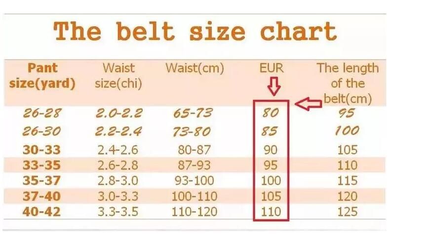 105cm in belt size