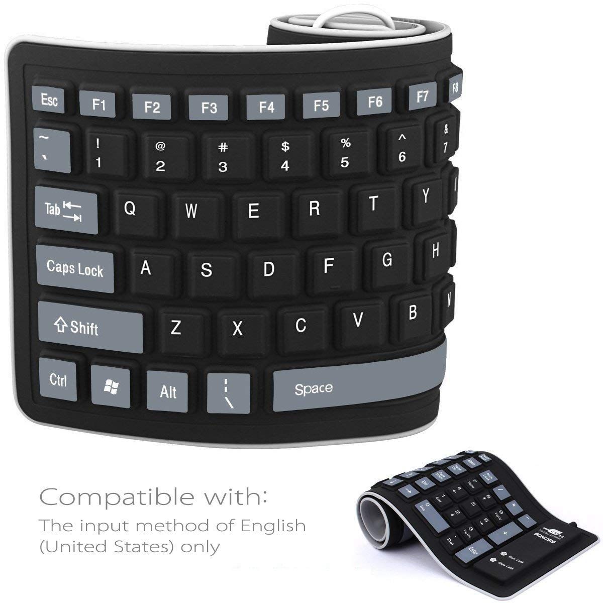 Flexible Enrollable USB Con Cable Suave, Impermeable, Plegable, Gel De Sílice, Teclado De Computadora Para Computadora Portátil De Computadora Portátil 18,79 |