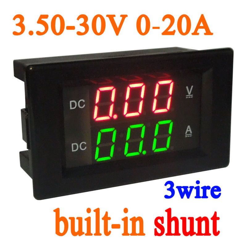 Voltmètre LED avec prise de charge USB intégrée 12V / 24V