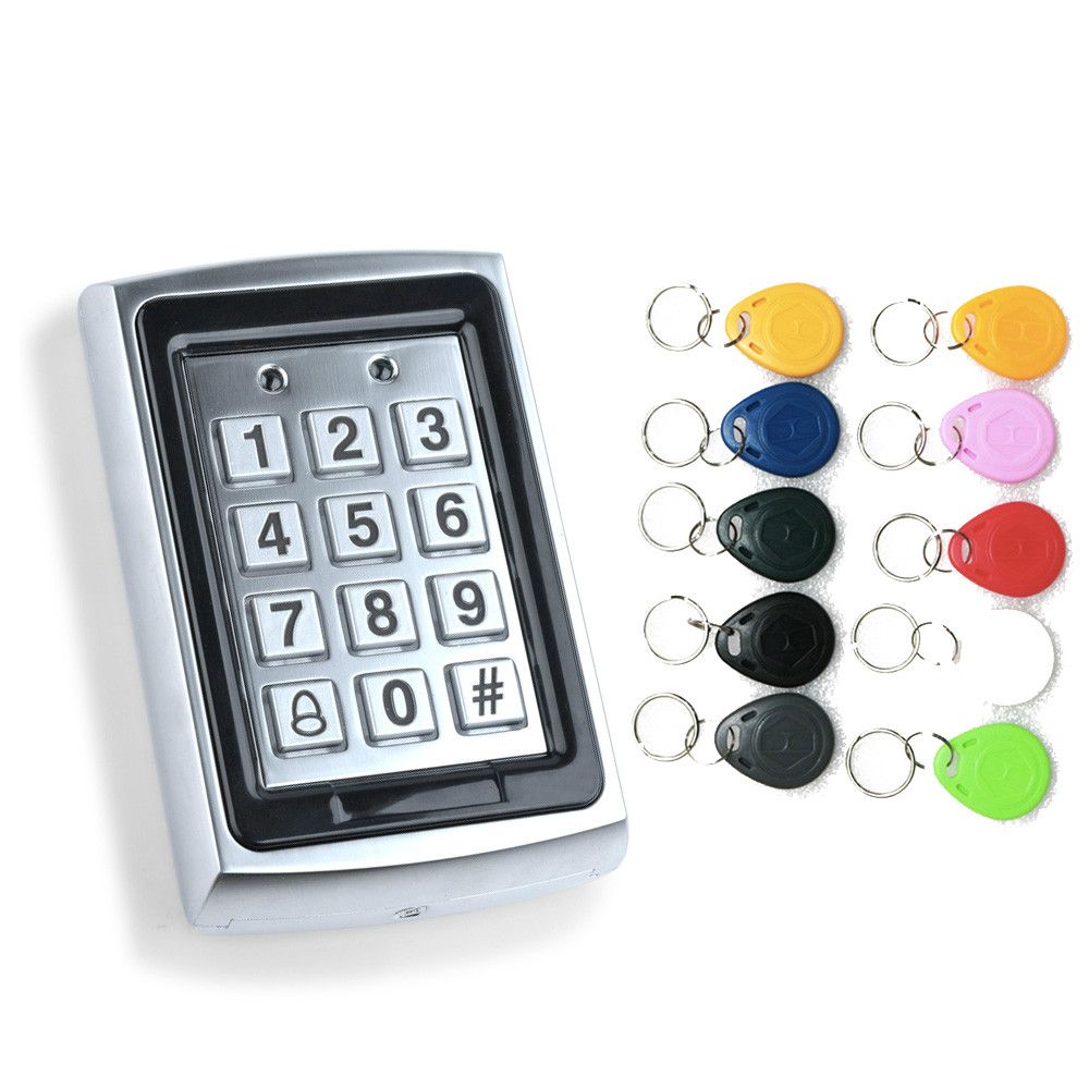 2020 waterproof metal rfid access control keypad with 1000 users 125khz card reader keypad key fobs door access control system from imert 29 15