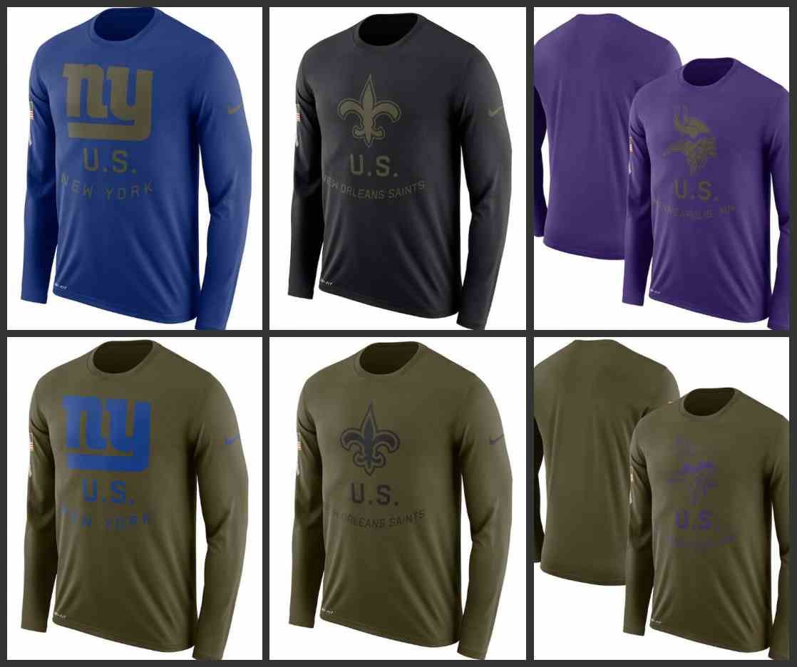saints salute to service long sleeve shirt