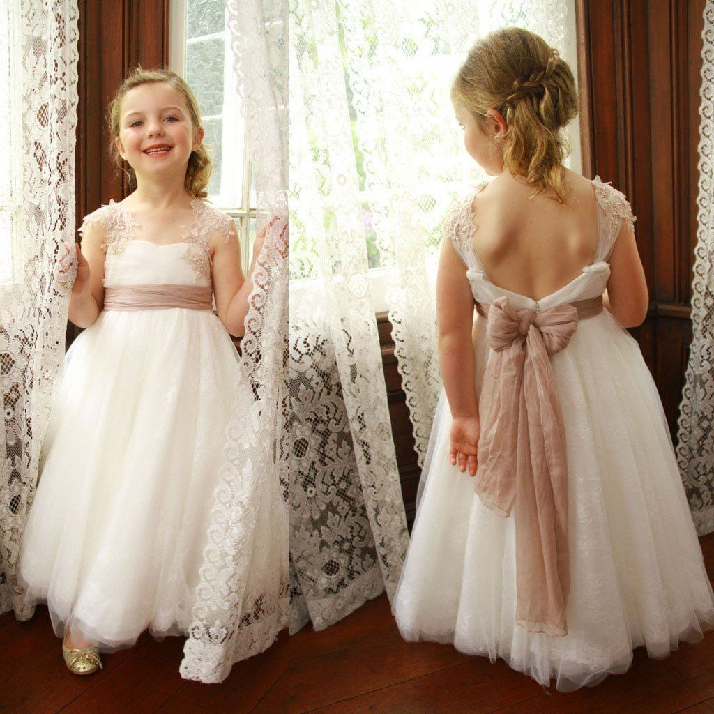 3t white flower girl dress