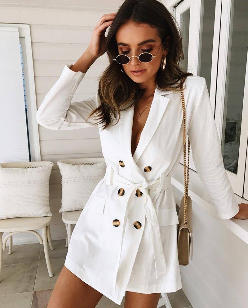 wit blazer dames