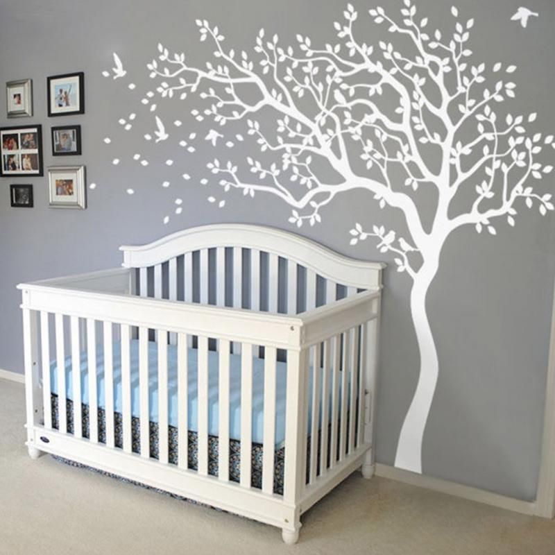 white tree wall decal