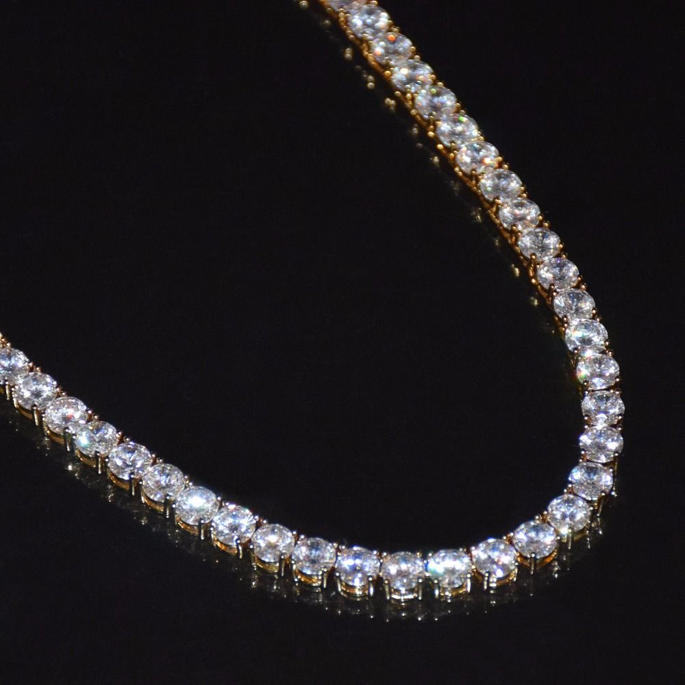 Womens Tennis Diamond Necklace 