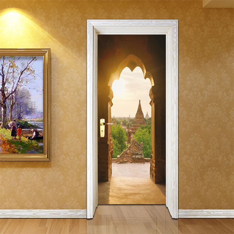 satin al sicak satis kemer manzara kapi cikartmalar duvar pvc kendinden yapiskanli su gecirmez cikarilabilir sanat modern yatak odasi duvar kagidi