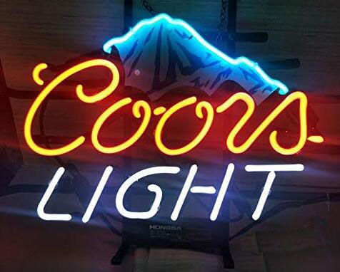COORS LIGHT NEON BAR DESKTOP SIGN PERFECT FOR MANCAVE AND GAME ROOM