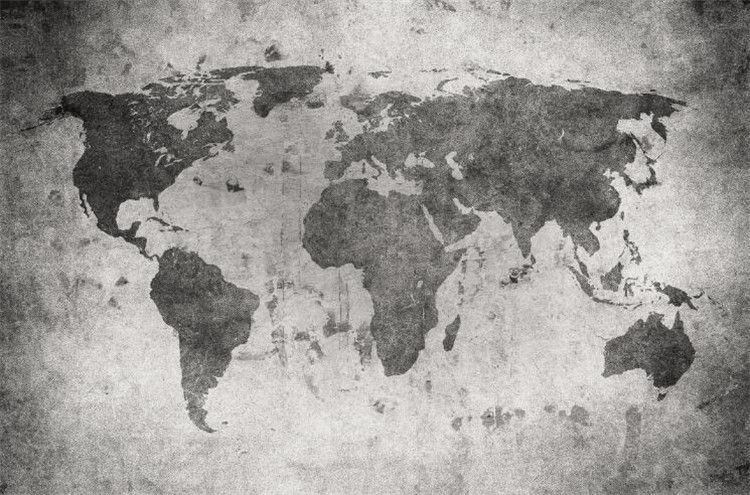 European Vintage Retro World Map Wall Bar Coffe Shop Murals