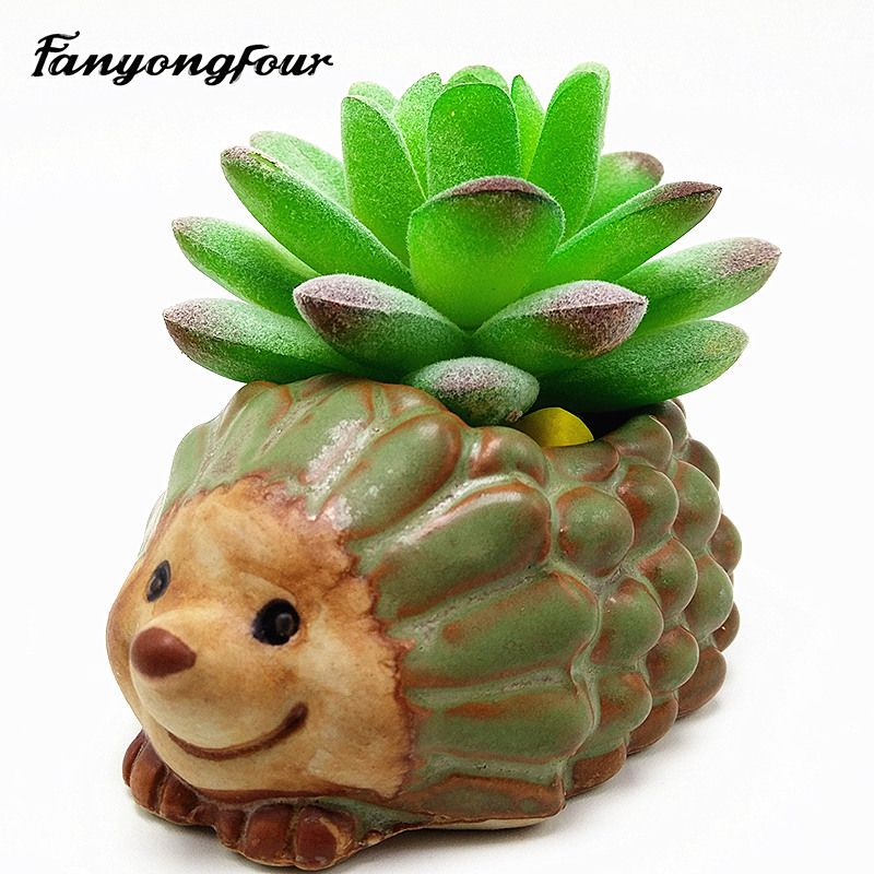 Acheter 3d Petit Herisson Pot De Fleur Ciment Ciment Silicone Moulage Gateau Outil Chocolat Platre Resine Bougie Moule Cuisine Cuisson Livraison Gratuite De 12 25 Du Alex6 Fr Dhgate Com