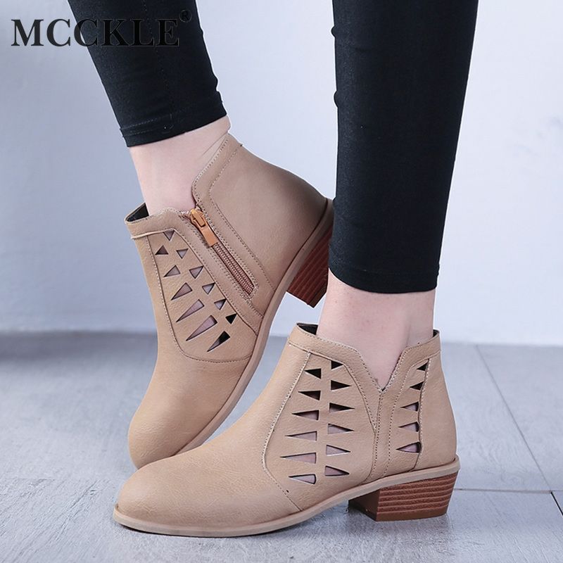 peep toe ankle boots low heel