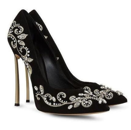 hot black high heel shoes