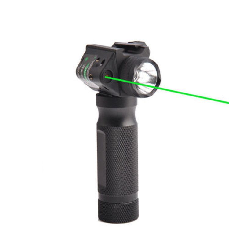New 2 in1 7 LED Flashlight Torch Red Laser Pointer Light with Strap
