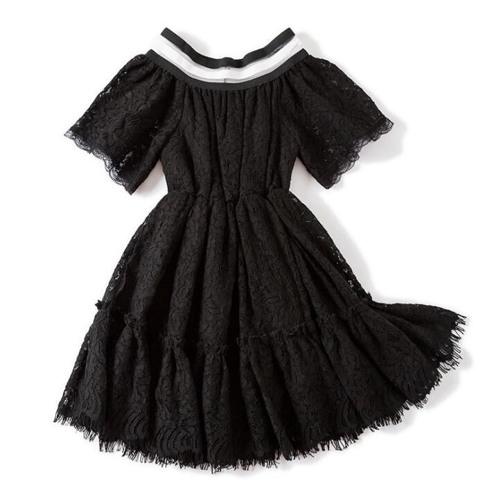 black and white princess dress