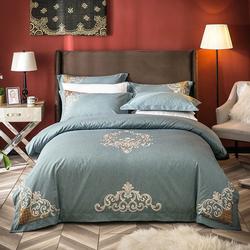 Luxury Vintage Lace Duvet Quilt Cover Bedding Set With Pillowcase