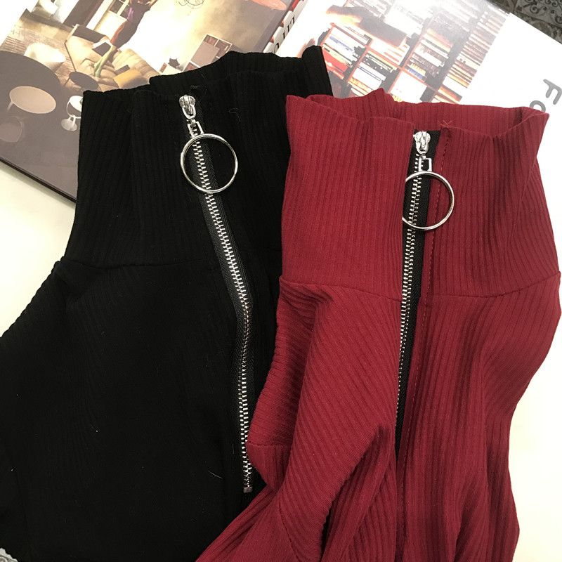 circle zipper sweater