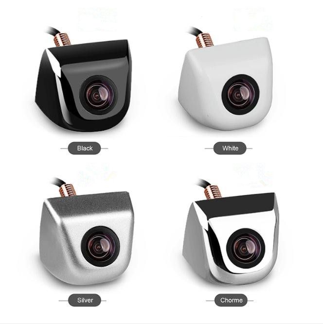 Backup Camera for Car Color CCD Waterproof 170 degree Wide Angle Car Rear View Camera with Night Vision【Metal】【White】