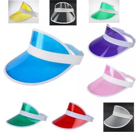 Protector Solar Sombrero De Fiesta Sombrero Transparente Gorra Plástico Transparente Pvc De Sol Protector Solar Sombrero De Playa De Tenis Sombreros Elásticos DHL Libre De 1,14 € | DHgate