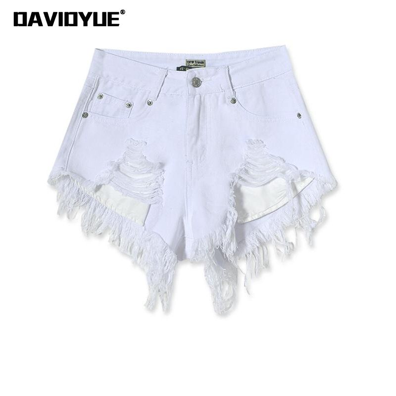 short jeans branco rasgado