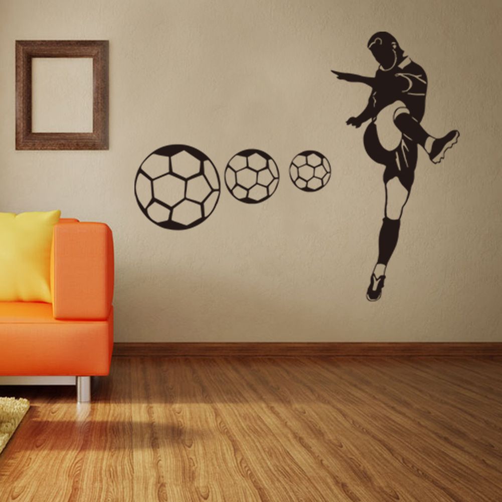 Casual Football Wallpapers Wall Stickers Boys Bedroom Living Room Sports  Club Decoration Waterproof PVC Wall Posters
