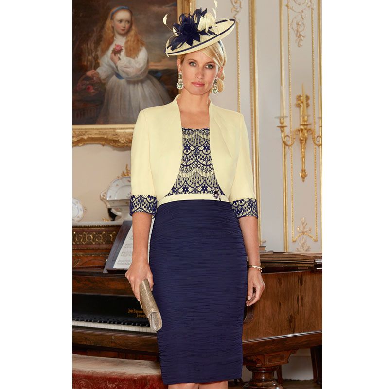 navy lace jacket wedding